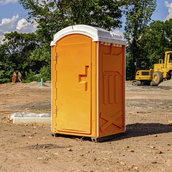 can i customize the exterior of the portable toilets with my event logo or branding in Shackle Island